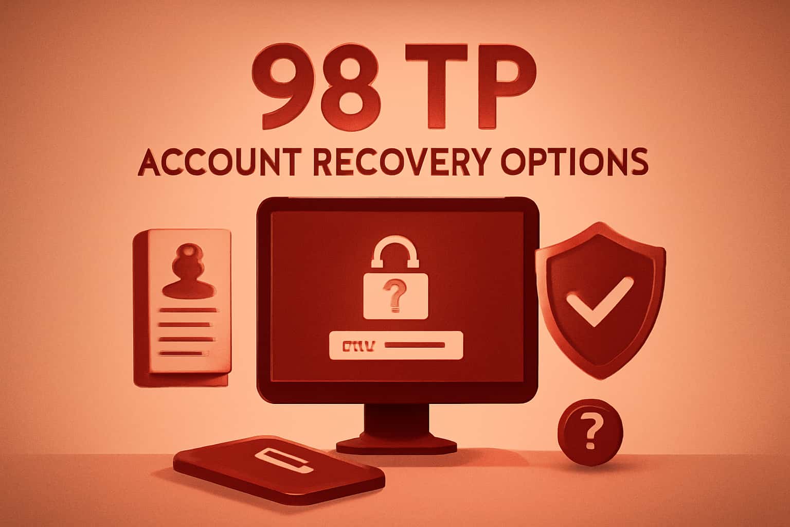An informational scene regarding account recovery options for 98 TP, featuring the text '98 TP'.