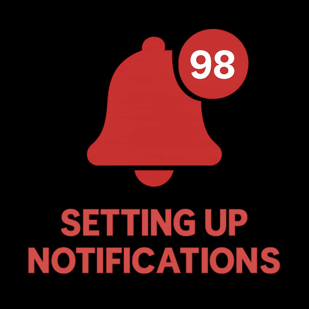 An icon representing the 98 TP notification setup guide.