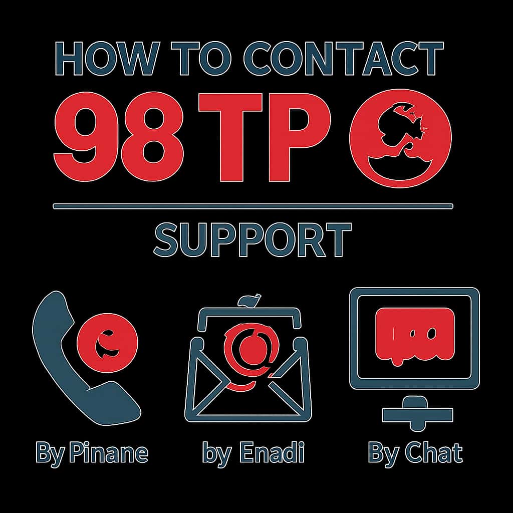 An educational illustration on contacting 98 TP Support.