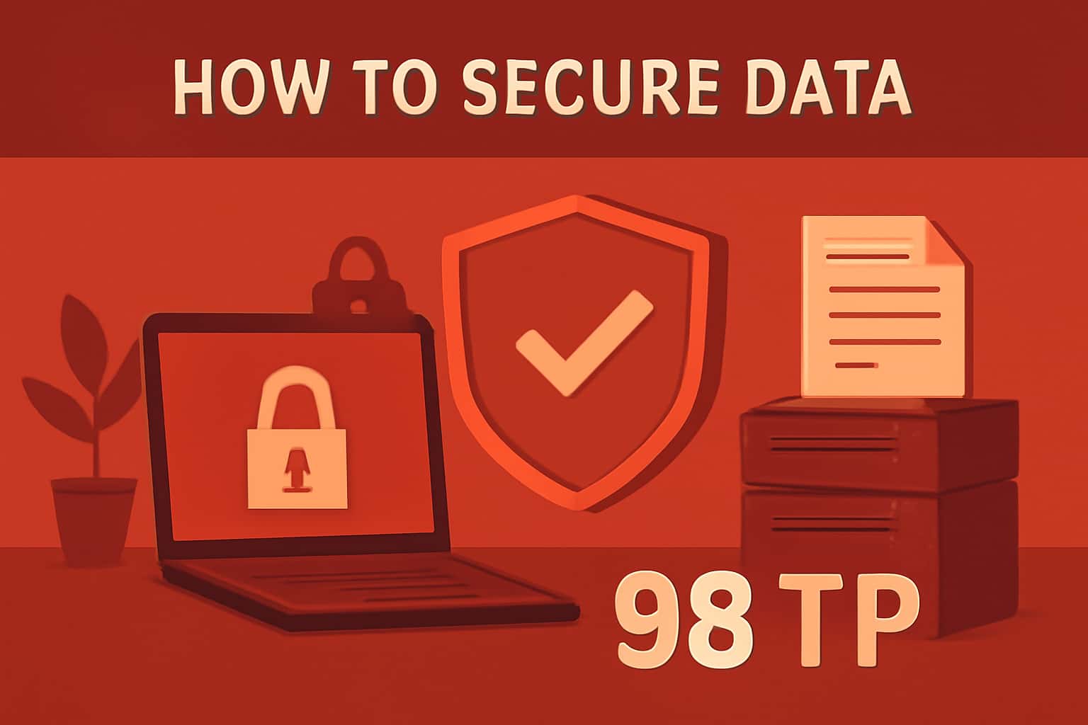 An informative visual related to securing data for 98 TP.