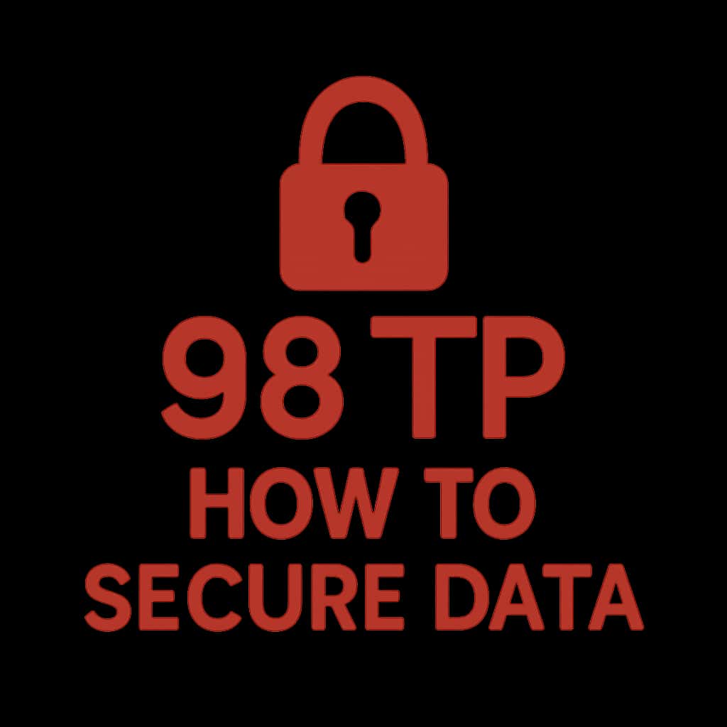A badge icon representing best practices for 98 TP data security.