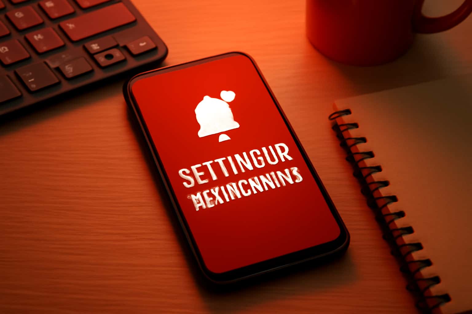 An informative scene showcasing the process of setting up notifications for 98 TP.