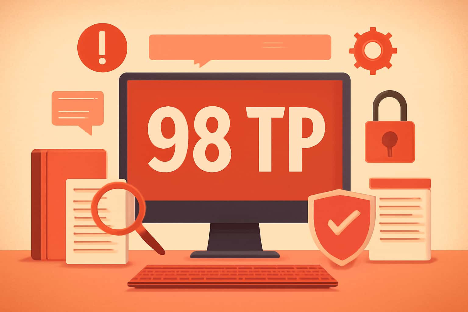 A futuristic representation of 98 TP Security features.